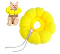 LOLIPPYY Cat Collar Soft Cone Flower Pattern Sunflower Design m Size Post-surgery Recovery Kitten Cone Stop Licking