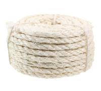 LOLIPPYY Cat Tree Sisal Rope 6Mm X 10M Bleached Hemp Rope Heavy-Duty for Cat Scratching Post Replacement Household Use