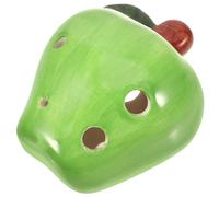 LOLIPPYY Ceramic 6-hole Fruit-shaped Ocarina for Children and Beginners, Mid-range Ac Key Musical Instrument, Portable Small Green Ocarina for Travel and Student Use