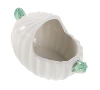 LOLIPPYY Ceramic Hamster Sand Bath Tub for Dust Bathing, Small Pet Bath Container with Cactus Design, Portable Ceramic Pet Hideout Suitable for Hamsters and Small Animals