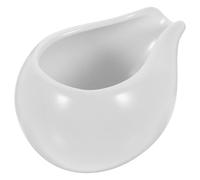 LOLIPPYY Ceramic Milk Pitcher Small Porcelain Creamer 3.7X2 Inch with Nordic Spout for Coffee Tea and Honey Serving