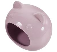 LOLIPPYY Ceramic Small Animal Hideout for Hamsters Guinea Pigs and Hedgehogs Cooling Pet House with Cartoon Design Comfortable Hideaway Bed for Tiny Pets