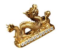 LOLIPPYY Chinese Year Dragon Figurine Resin Craft Dragon Ornament Feng Shui Decor for Home Office Tabletop Meticulously Made for Wealth and Blessing