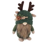 LOLIPPYY Christmas Gnome Doll with Deer Antlers Indoor Desktop Decoration Forest Theme Cute Window Ornament for Home and Office Holiday Decor