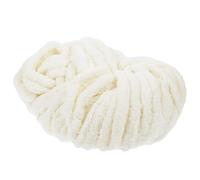 LOLIPPYY Chunky Chenille Yarn Single Strand Wool for Hand Knitting Thick Knitting Wool Suitable for Crochet and Craft Projects Soft Light Cream for Fall Blankets and DIY Sewing