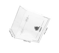 LOLIPPYY Clear Acrylic Donation Box with Lock Lightweight Transparent Fundraising Collection Container for Voting Suggestions Charity and Lottery Use