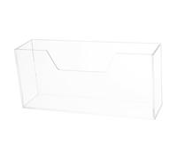 LOLIPPYY Clear Acrylic Guest Towel Holder Vertical Napkin Dispenser Tissue Paper Stand Organizer for Dining Table Kitchen Bathroom with Scratch-Resistant Surface Easy to Clean and Stable