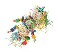 LOLIPPYY Colorful Bite-resisting Parrot Chewing for Birds Edible Natural Hanging Birdcage Pendant with Scratch-resistant Material Fun Foraging Activity for African Grey and Parakeets