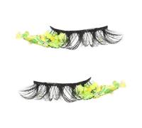 LOLIPPYY Colorful Sequin False Eyelashes 2pcs Luminous Cosplay Lash Extensions Fluorescent Glitter Fake Lashes for Party Makeup