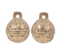 LOLIPPYY Copper Pet Bells 2pcs Set, 34mm Creative Dog Hanging Bells for Collars, Sturdy Copper Material, Decorative Animal Ornaments Suitable for Outdoor Training and Pet Communication