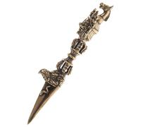 LOLIPPYY Copper Vajra Pestle Ornament Religious Decorative Statue Home Decor Feng Shui Copper Craft Collectible Figurine for Meditation and Spiritual Display