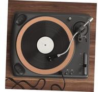 LOLIPPYY Cork Vinyl Record Pad Anti-static Turntable Mat Protective Slipmat with Groove Design Supple Cork Material for Vibration Reduction and Scratch Prevention Suitable Replacement for