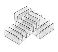 LOLIPPYY Cosmetics Palettes Storage Box 2pcs Small Semi- Grey Makeup Organizer Case with Seven Compartments for Eyeshadow Palettes Desktop Countertop Use