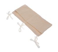 LOLIPPYY Cotton Bed Organizer with Double Slots for Diapers Bottles and Stroller Hanging Storage Bag for Nursery and Attachment Multifunctional Organizer Pouch in Khaki