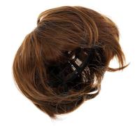 LOLIPPYY Creative Pet Wig with Neat Bangs for Dogs and Cats Comfortable Spoof Hairpiece Accessory Easy Wear for Party Cosplay Festival Decoration Brown Short Hair with Elastic Random Color