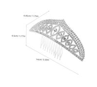 LOLIPPYY Crystal Bridal Crown Tiara with Dazzling Alloy Construction for Women and Elegant Princess Headband Hair Accessory for Wedding Birthday Party and Photography Props