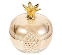 LOLIPPYY Crystal Glass Nail Dappen Dish Pomegranate Shape with Lid Gradient Manicure Cup for Acrylic Nail Monomer Storage