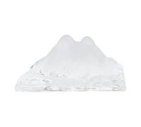 LOLIPPYY Crystal Iceberg Sculpture Frosted White Quartz Snow Mountain Model Miniature Mountain Tabletop Ornament for Home Décor and Micro Landscape