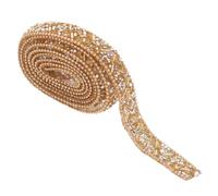 LOLIPPYY Cuttable Wear-Resistant Rhinestone Ribbon Trim for Clothes Crafting Decorative Strip for Sewing and Gluing Lightweight Multi-Function Embellishment for Hats Bags Shoes Yellow