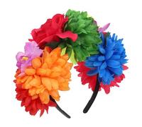 LOLIPPYY Dark Headband Simulation Fabric Floral Design for Halloween Masquerade Dia De Los Muertos Festival Events Women Headdress Props