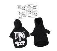 LOLIPPYY Dark Skull Costume for Dogs and Cats Halloween Pet Party Clothes Black Skull Print Xs for Small Puppies and Kittens
