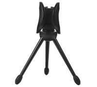 LOLIPPYY Desktop Microphone Stand 2pcs Set Plastic Mic Stands with Stable Tripod Leg Base for Tabletop Use, Compact Black Microphone Tripods for Home Studio and Podcasting