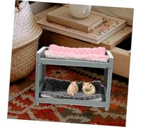 LOLIPPYY Detachable Small Pet Bed Hamster Hideout with Smooth Plastic Multi-use Cozy Sleeping Nest for Hamsters Chinchillas Rabbits Guinea Pigs Easy to Clean and Practical Cage Random Color