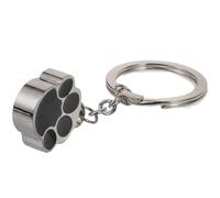 LOLIPPYY Dog Paw Print Urn Pendant Keychain Memorial Ashes Keepsake Stainless Steel Pet Ash Container Bag Hanging Ornament for Small Dogs