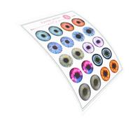 LOLIPPYY Doll Eye Stickers DIY Kit for Handmade Dolls Realistic Glass Eye Pieces with Backing Paper and Toy Crafts