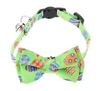 LOLIPPYY Easter Green Cat Collar with Decorative Bowknot, Wear-resistant Polyester Kitten Bow Tie, Seasonal Pet Accessory for Cats and Kittens