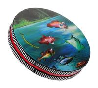 LOLIPPYY Educational Ocean Drum for Kids and Beginners, Wooden round Wave Ocean Drum with Good Sound Effect and Sturdy Build, for Party and Camping Activities