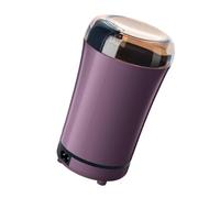 LOLIPPYY Electric Mini Coffee Grinder for Beans with Transparent Cover One Hand Operation Household Spice Nut Mill UK Purple