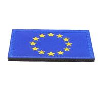 LOLIPPYY European Union Flag Embroidered Patch with Hook and Loop Fastener, EU Iron-on Backpack Badge Accessory for Clothes Hats Jackets, Travel Decorative Applique