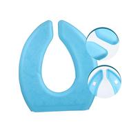 LOLIPPYY EVA Toilet Seat Cushion Mat with Self-Adhesive Backing Thickened for Bathroom Comfort Blue U-Shaped Reusable Cover for Home Use