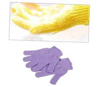 LOLIPPYY Exfoliating Bath Gloves Pair, Body Shower Gloves for Deep Skin Renewal, Polyester Material, Random Color, Suitable for Daily Shower and Spa Use