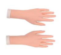LOLIPPYY Flexible Female Mannequin Hand Model for Nail Practice and Jewelry Display Resin Soft Rubber Fake Hand for Painting Art Sculpture Photography Stage Prop