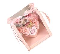 LOLIPPYY Floral Rose Soap Flower Box with Rich and Delicate Texture Romantic Bath Petals for Women Safe Beauty Gift for Mother's Day From Daughter Ladies Pamper Bath Accessory