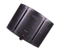 LOLIPPYY Foldable Microphone Filter for Noise Reduction with Strong Adaptability and Saliva Blocking, Black Abs and Sponge Material, Floor Style Cover for Studio Recording