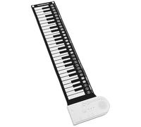LOLIPPYY Foldable Roll Up Piano Keyboard Portable Soft Silicone Keys Flexible Hand-rolled Electronic Music Keyboard for Beginner Practice Compact Space-saving Design Travel Use