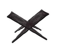 LOLIPPYY Foldable Wooden Quran Book Holder with Precision Engraving Stable Muslim Prayer Rack for Heavy Holy Books Versatile Islamic Reading Stand for Home Decor and Reflection Brown