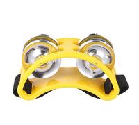 LOLIPPYY Foot Tambourine Percussion Instrument with Plated Jingle Bells Compact Body Durable Strap for Acoustic and Jam Sessions Bright Melodious Sound