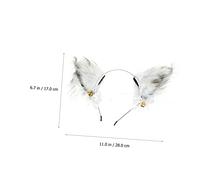 LOLIPPYY Fox Ears Headband Plush White Cosplay Hair Band for Party Photography Girls Headbands