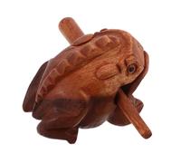 LOLIPPYY Frog Croaking Tube Wood Frog Guiro Desk Accessories Percussion Instrument for Home Decoration
