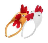 LOLIPPYY Funny Rooster Headband Comfortable Adult Chicken Costume Accessories for Festival Cosplay Parties Cute Animal Hairbands for Masquerade and Dress-up Events