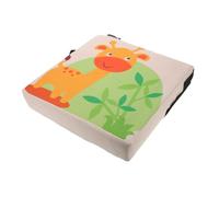 LOLIPPYY Giraffe Print Booster Cushion Lightweight Portable Dining Chair Pad Breathable Linen Fabric Detachable Straps Seat Height Increasing Pad