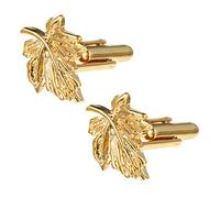 LOLIPPYY Gold Maple Leaf Cufflinks for Men and Women Fashion Shirt Button in Maple Leaf Design for Casual and Formal Shirts Stylish Overcoat Button Alternative