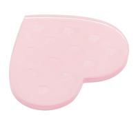 LOLIPPYY Grafting Eyelash Tool Glass Lash Tray for Eyelash Extension with Heart-Shaped Pad Beginner-Friendly Storage Palette for Precise False Lash Glue Application Pink