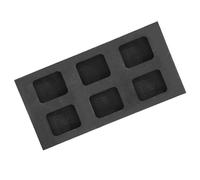 LOLIPPYY Graphite Ingot Mold with 6-Slots 127×63×13Mm, Metal Smelting Casting Mold Crucible for Gold Silver Aluminum Copper Brass Zinc, Jewelry Smelting Tool for Precision Metal Casting