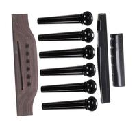 LOLIPPYY Guitar Bridge Saddle Nut and Bridge Pin Plastic and Wood Replacement Parts for Acoustic Guitar Repair Smooth Polished Accessories for Clarity and Intonation