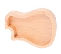 LOLIPPYY Guitar Shaped Plectrum Box Maplewood Compact Guitar Pick Storage Case for Standard and Jazz Picks Durable and Portable Holder for Guitar Enthusiasts Light Brown